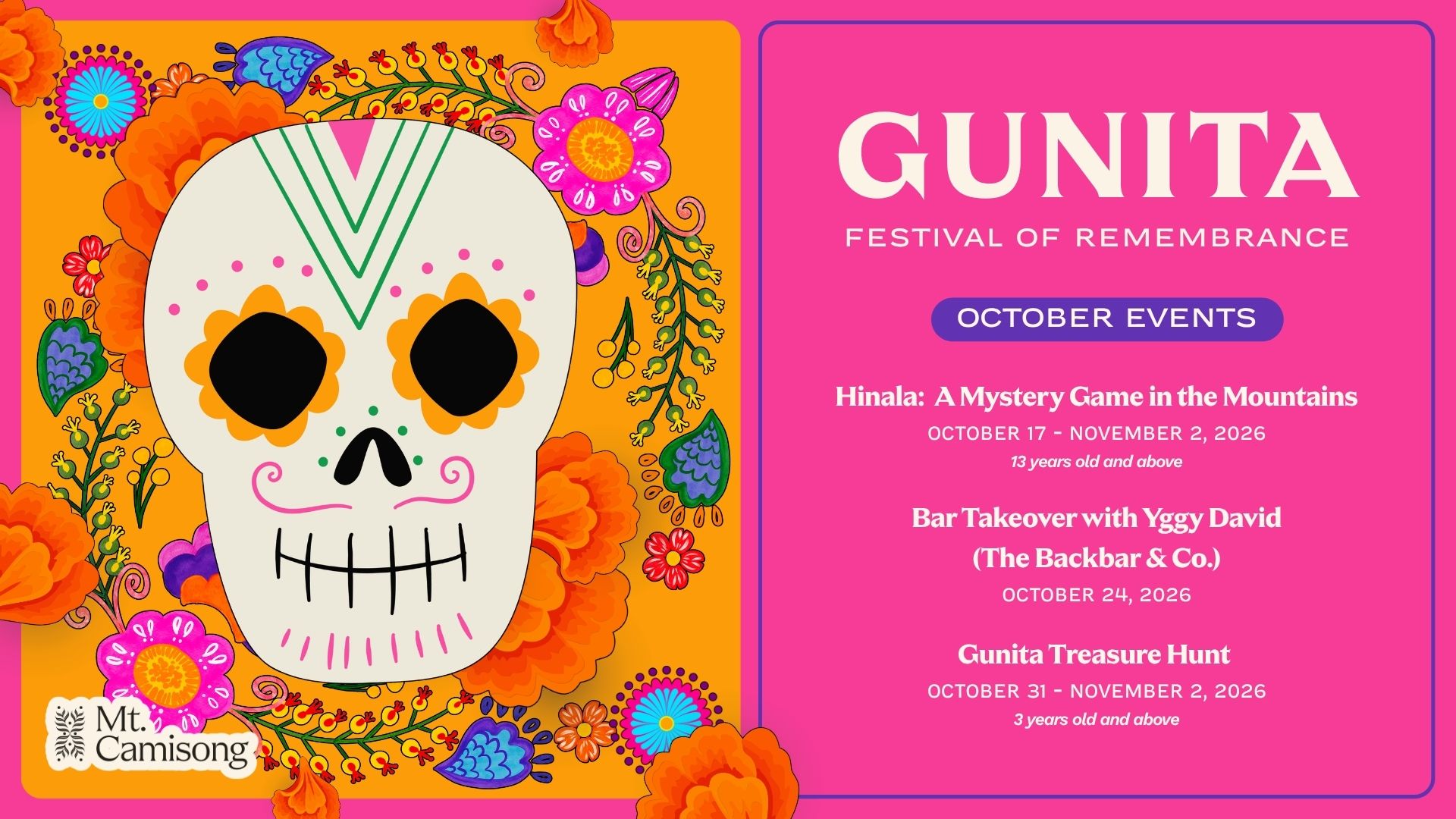 Gunita: A Festival of Remembrance, and What to Do at Mt. Camisong This October